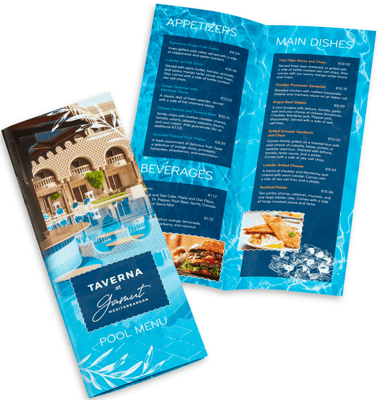 Example of folded leaflet