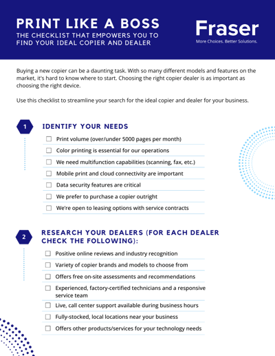 copier and dealer checklist cover