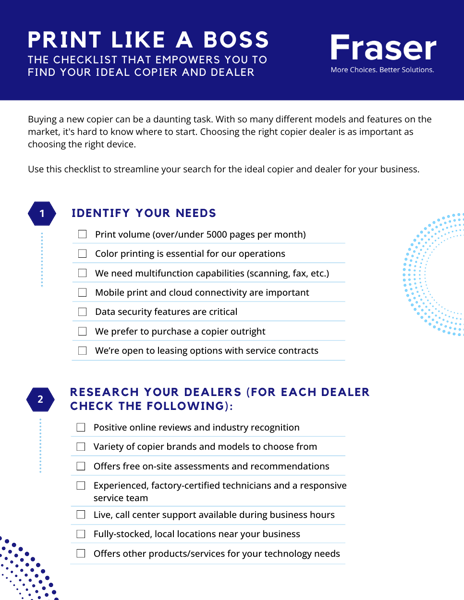 copier and dealer checklist cover