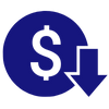 reduce cost icon